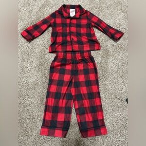 Wondershop Red and Black Checkered Kids Pajama Set